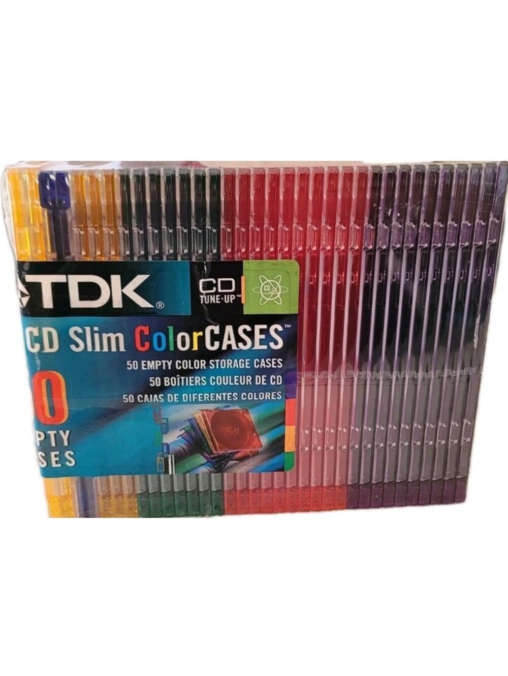 TDK Slim Color CD Jewel Cases 20 new cases, open package